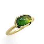 Bicolor green sapphire ring