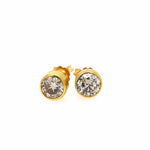 Champagne diamond studs