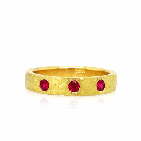Hammered Ruby band