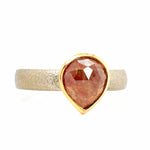Pinky-Apricot Diamond ring