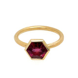 Hexagon Garnet ring