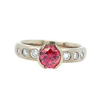 Pink and white Diamond ring