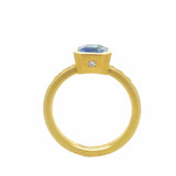 Bi-color Blue sapphire ring