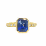 Bi-color Blue sapphire ring