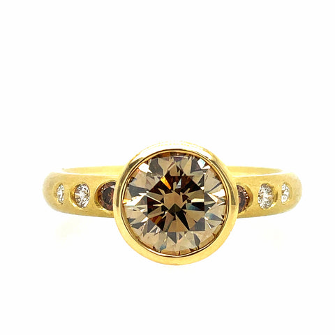 Argyle diamond Cone Ring
