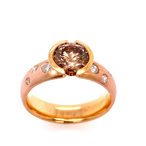 Rose-gold Argyle diamond Ring