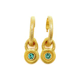 Secret Hoops with Apatite rope dangles