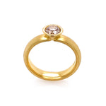 Roll Bezel Argyle diamond Ring
