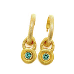 Secret Hoops with Apatite rope dangles