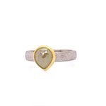 Ivory diamond Yellow and Grey Ring